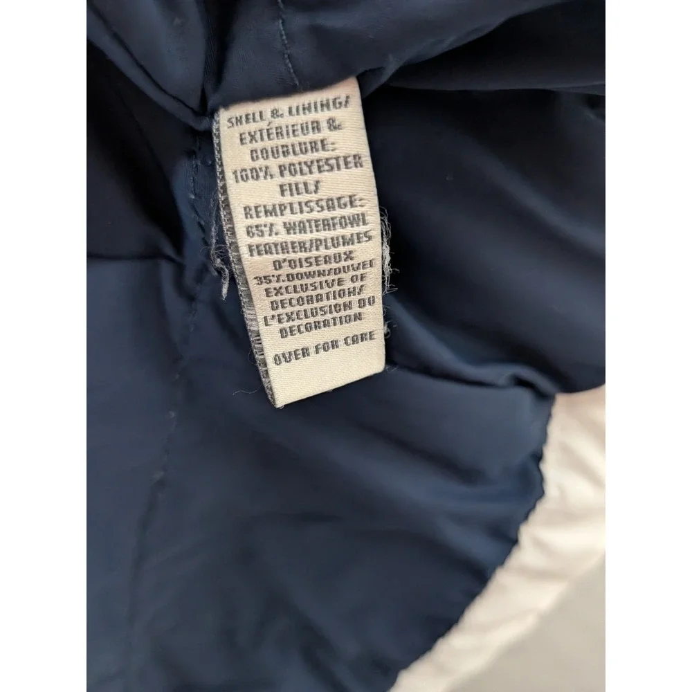 Vintage Y2K Abercrombie & Fitch White Preppy Short Puffer Jacket Medium Ski Coat